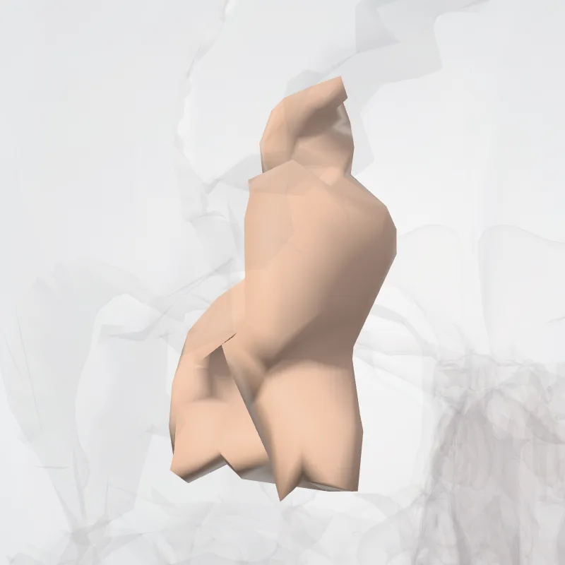 Anterior occipital sulcus* hervorgehoben in einem 3D-Modell des menschlichen Körpers