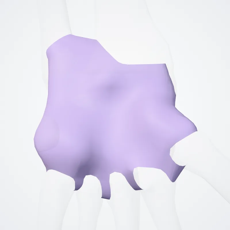 Capsula articularis articulatio radiocarpea (Articular capsule of radiocarpal joint) hervorgehoben in einem 3D-Modell des menschlichen Körpers