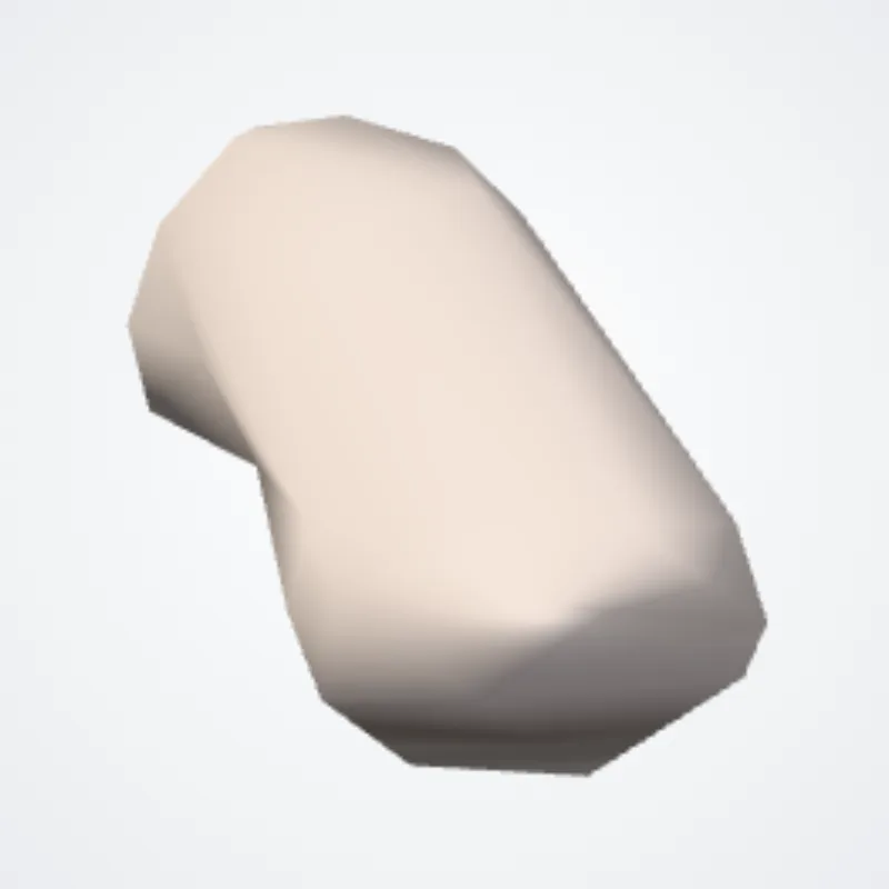 Corniculate cartilage (Cartilago corniculata) highlighted in a 3D model of the human body