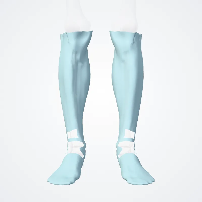 Fascia cruris (Crural fascia) hervorgehoben in einem 3D-Modell des menschlichen Körpers