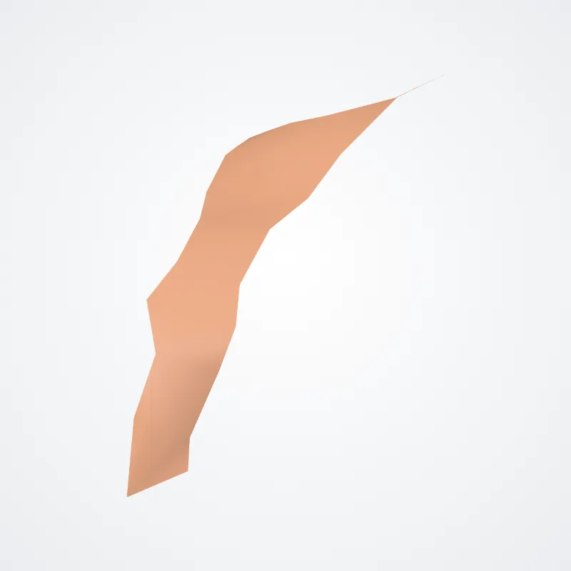 Eminentia fossae triangularis hervorgehoben in einem 3D-Modell des menschlichen Körpers