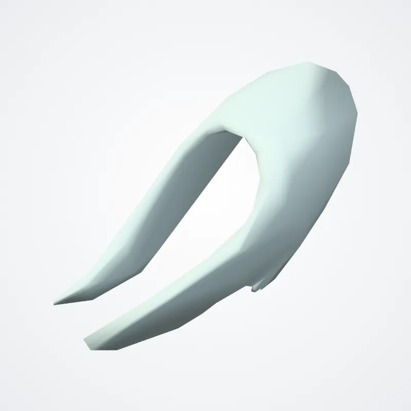 Intermediate tendon of digastric muscle (Tendo intermedius musculi digastrici) highlighted in a 3D model of the human body