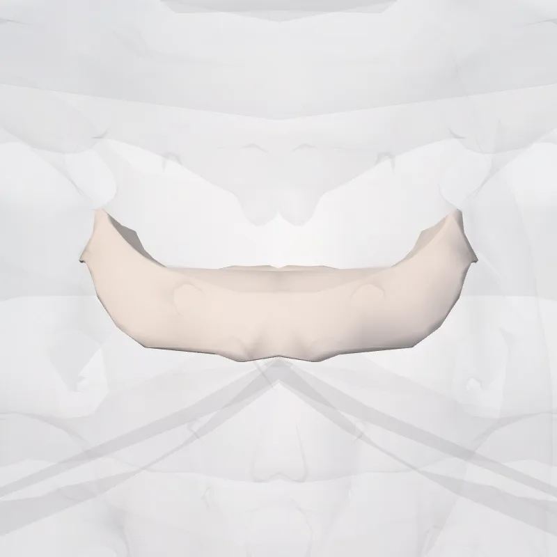 Discus intervertebralis C3-C4 (Intervertebral disc C3-C4) hervorgehoben in einem 3D-Modell des menschlichen Körpers