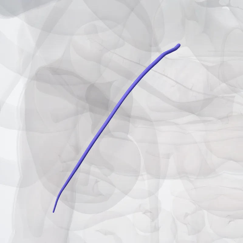 Left subcostal vein (Vena subcostalis sinistra) highlighted in a 3D model of the human body