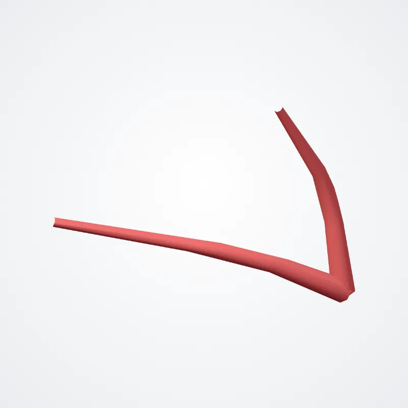 Mental branch of inferior alveolar artery (Ramus mentalis arteriae alveolaris inferioris) highlighted in a 3D model of the human body