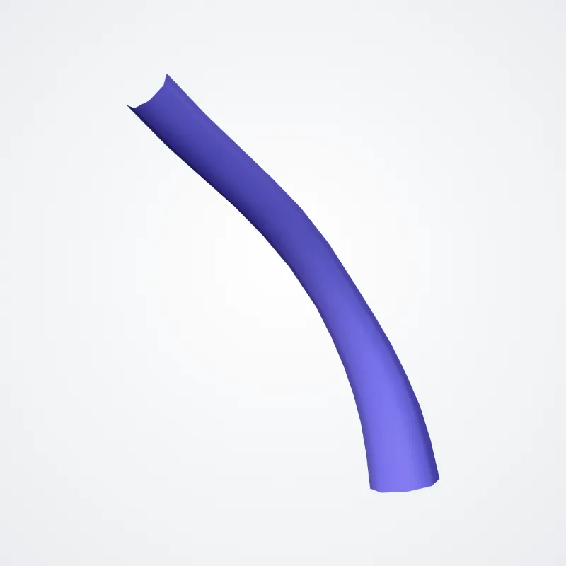 Posterior division of retromandibular vein (Divisio posterior venae retromandibularis) highlighted in a 3D model of the human body