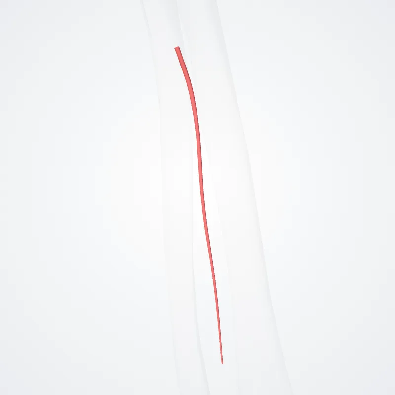 Arteria interossea posterior (Posterior interosseous artery) hervorgehoben in einem 3D-Modell des menschlichen Körpers