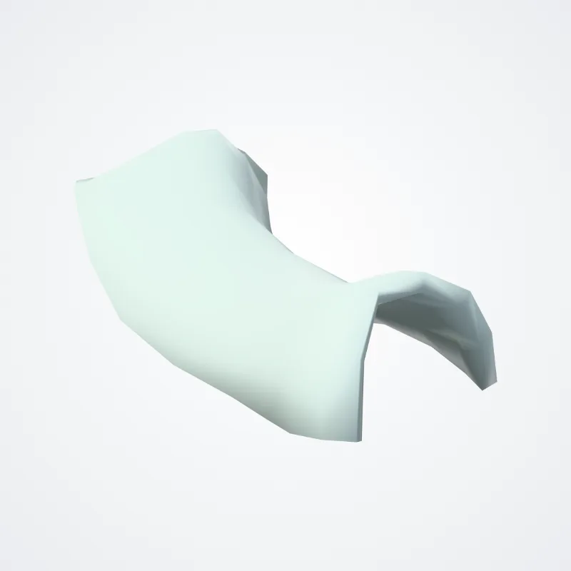 Ligamentum meniscotibiale posterior (Meniscus medial) (Posterior meniscotibial ligament (Medial meniscus)) hervorgehoben in einem 3D-Modell des menschlichen Körpers
