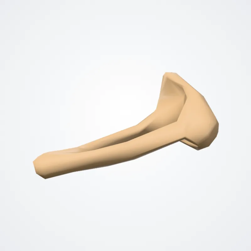Stapes hervorgehoben in einem 3D-Modell des menschlichen Körpers