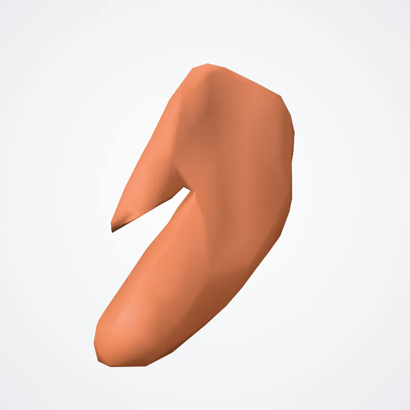 Glandula submandibularis (Submandibular gland) hervorgehoben in einem 3D-Modell des menschlichen Körpers