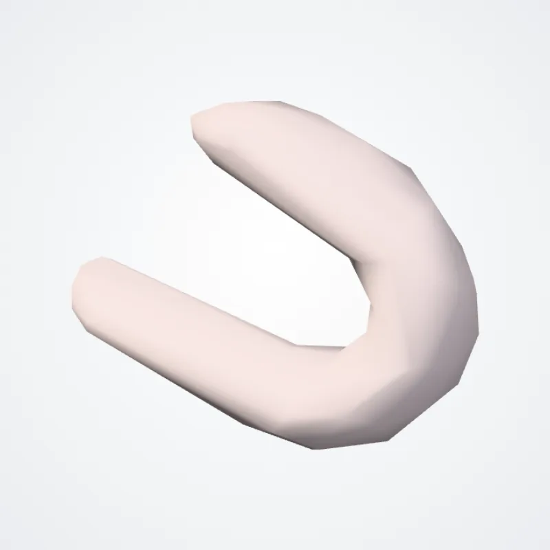 Trochlea musculi obliqui superioris (Trochlea of superior oblique muscle) hervorgehoben in einem 3D-Modell des menschlichen Körpers